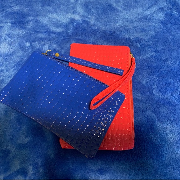 Blue Tiny Bag Cell Keys Pouch Mini Lipstick Cosmetic Makeup Bag - Picture 5 of 8